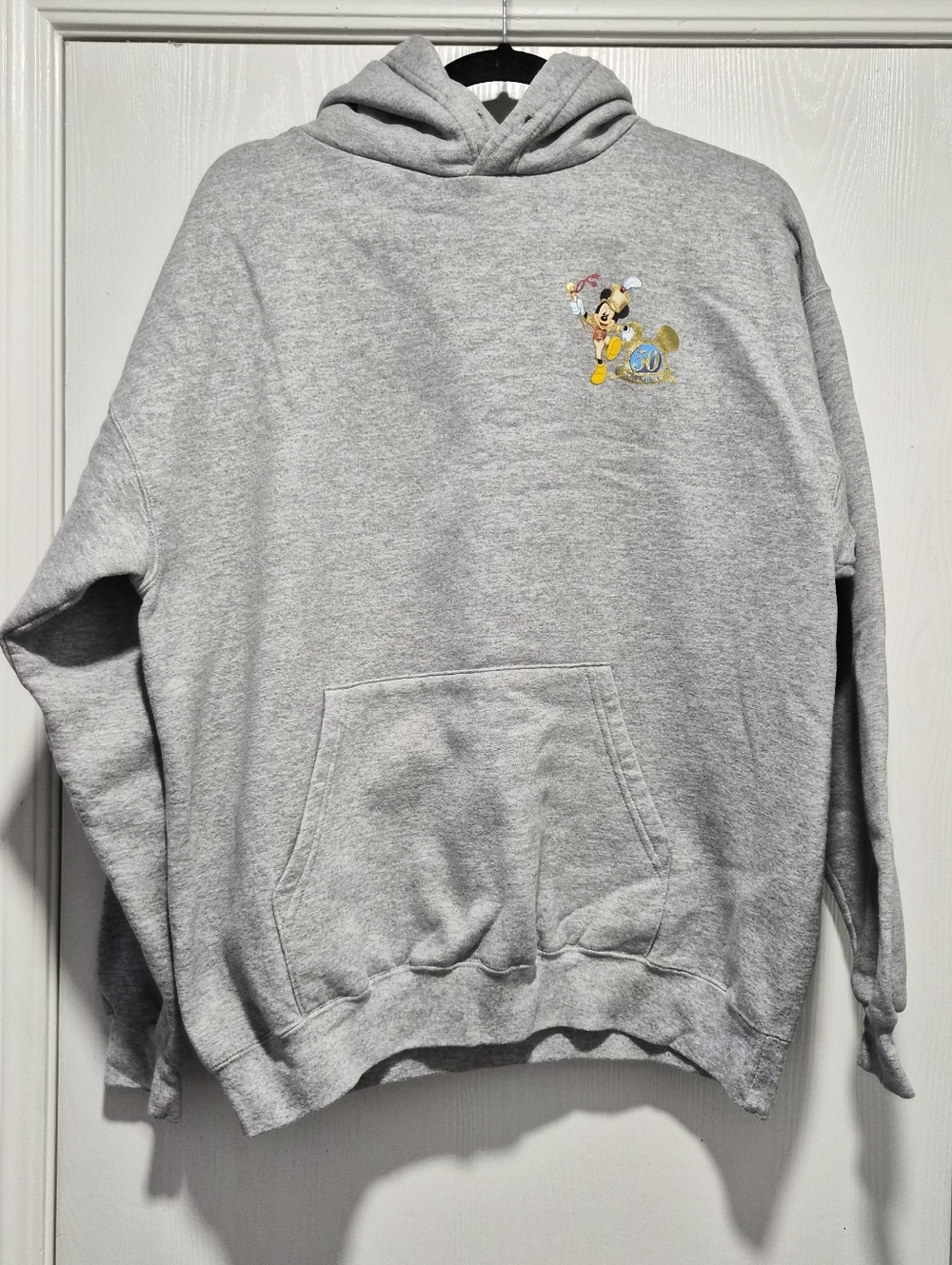 Vintage Disneyland 50th Year Happiest Homecoming Anniversary Grey Hoodie Sz L